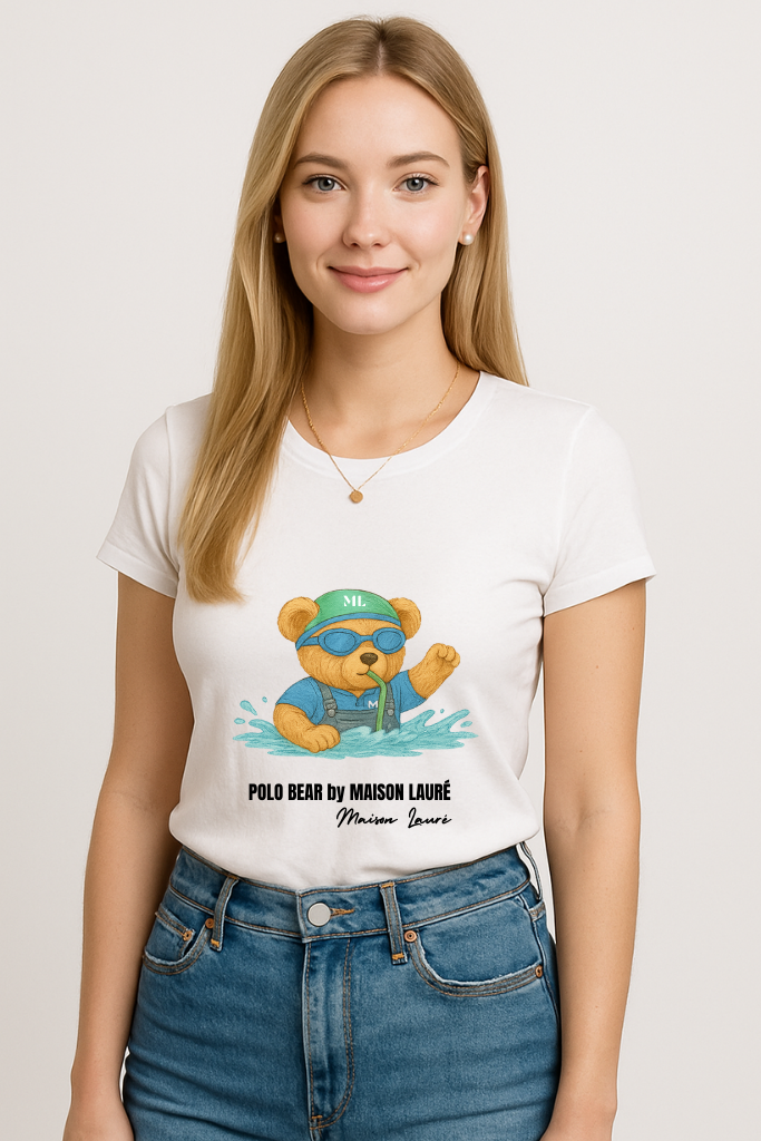 Swimmer Teddy Bear T-Shirt – Women's Edition