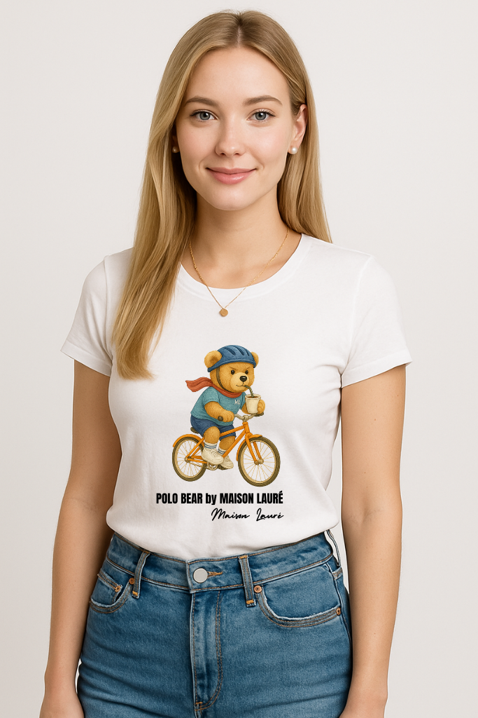 Cycling Teddy Bear T-Shirt – Women's Edition