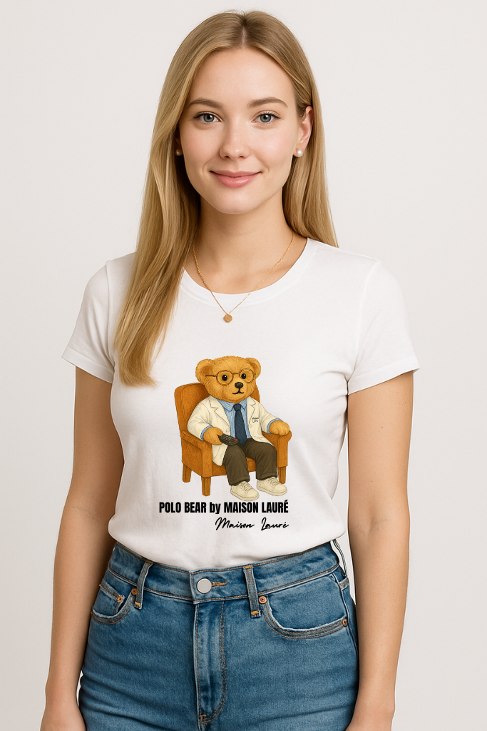 Watching TV Teddy Bear T-Shirt – Women's Edition