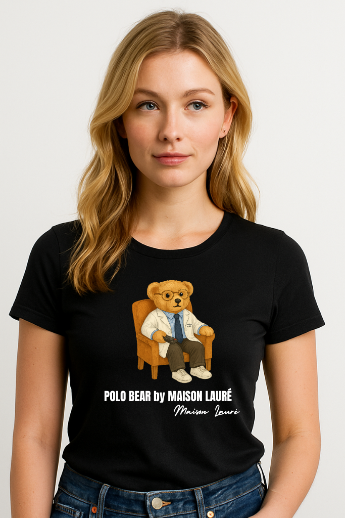 Watching TV Teddy Bear T-Shirt – Women's Edition