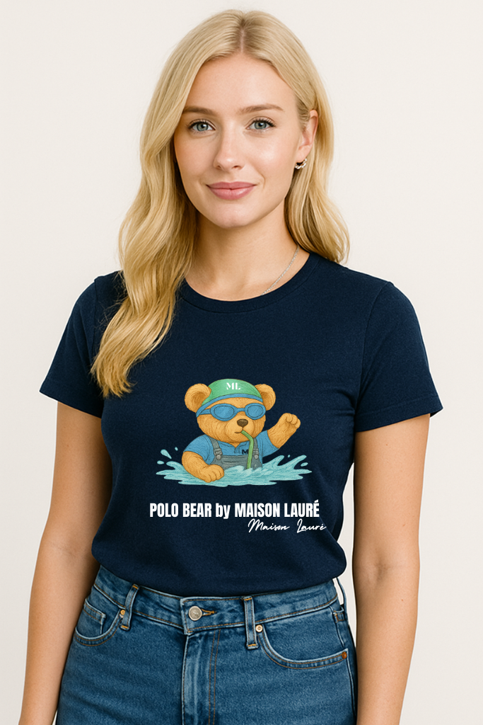 Swimmer Teddy Bear T-Shirt – Women's Edition