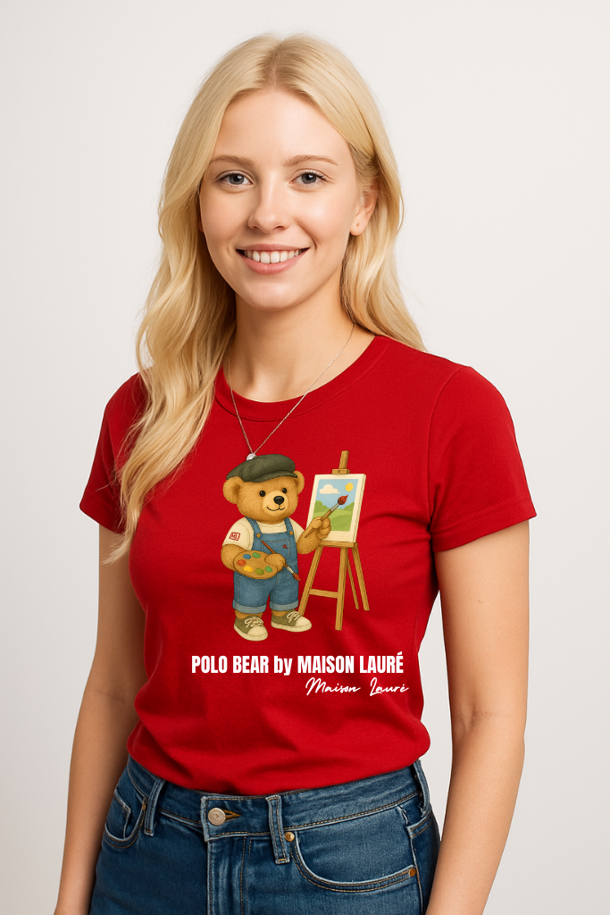 Painting Teddy Bear T-Shirt – Women's Edition