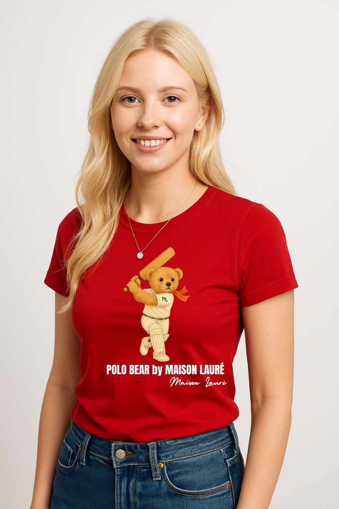 Cricketer Bear T-Shirt – Women's Edition