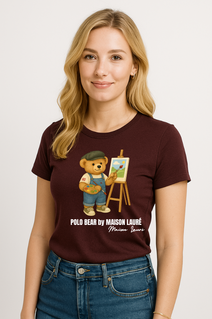 Painting Teddy Bear T-Shirt – Women's Edition