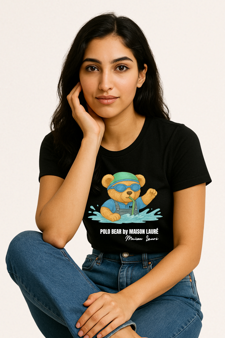 Swimmer Teddy Bear T-Shirt – Women's Edition